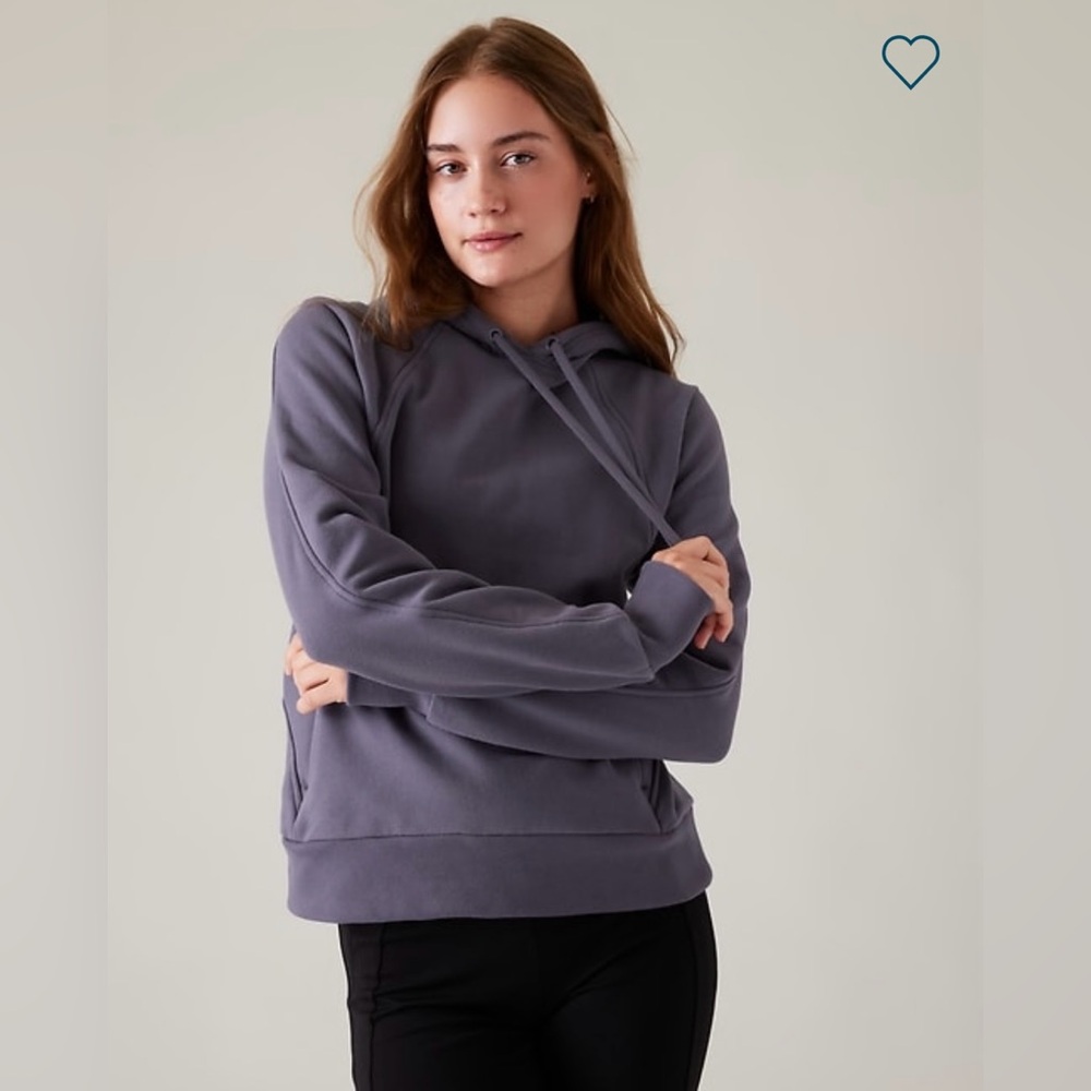 Athleta Retroplush Revive Hoodie Size Small Nightfall Purple